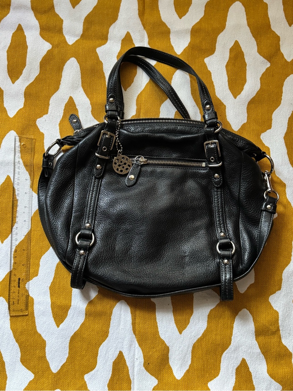 Coach Black Leather Shoulder Bag
